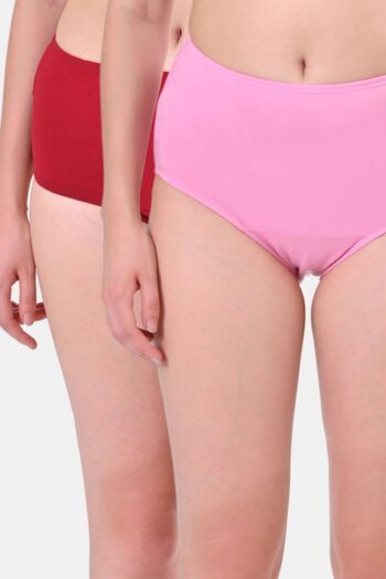 Buy Adira High Rise Full Coverage Hipster Panty (Pack of 2) - Multicolor